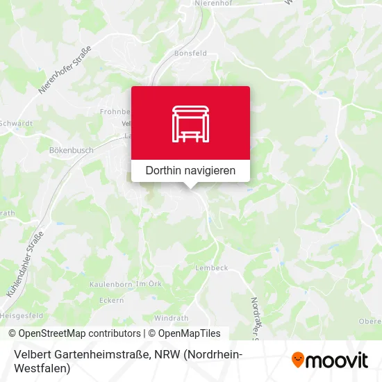 Velbert Gartenheimstraße Karte