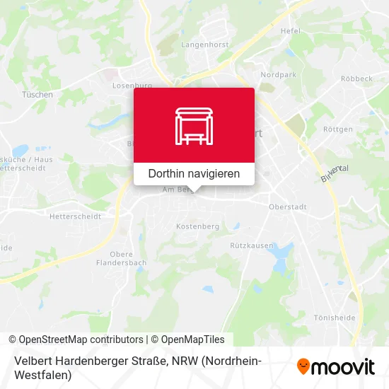 Velbert Hardenberger Straße Karte