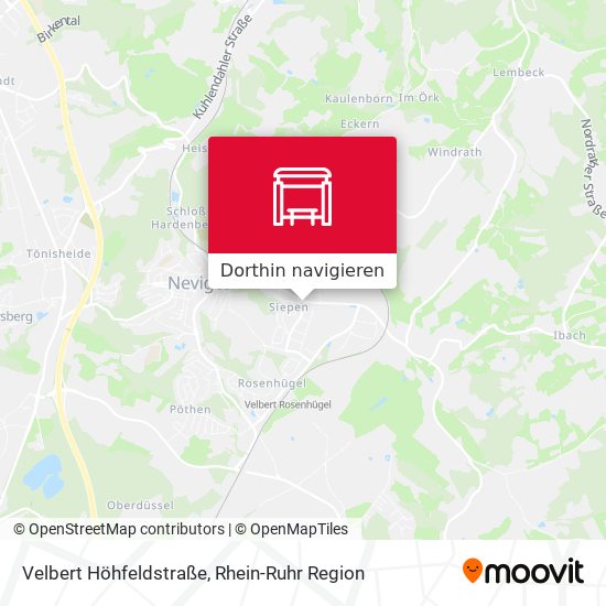 Velbert Höhfeldstraße Karte