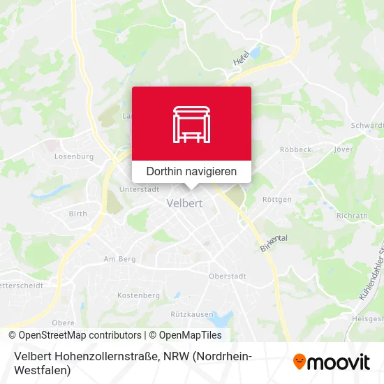Velbert Hohenzollernstraße Karte