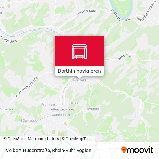 Velbert Hüserstraße Karte