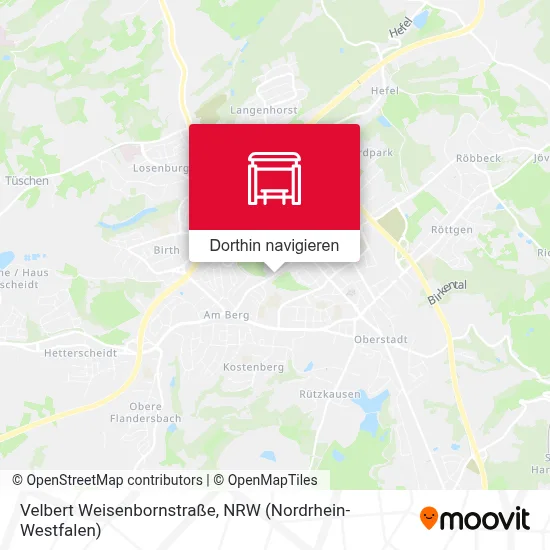 Velbert Weisenbornstraße Karte