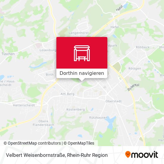 Velbert Weisenbornstraße Karte