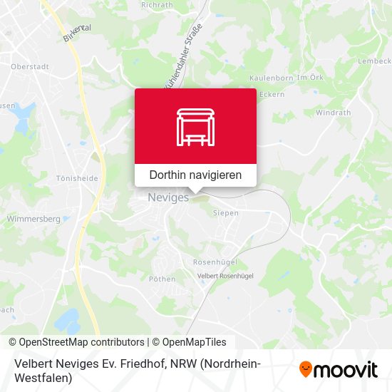 Velbert Neviges Ev. Friedhof Karte