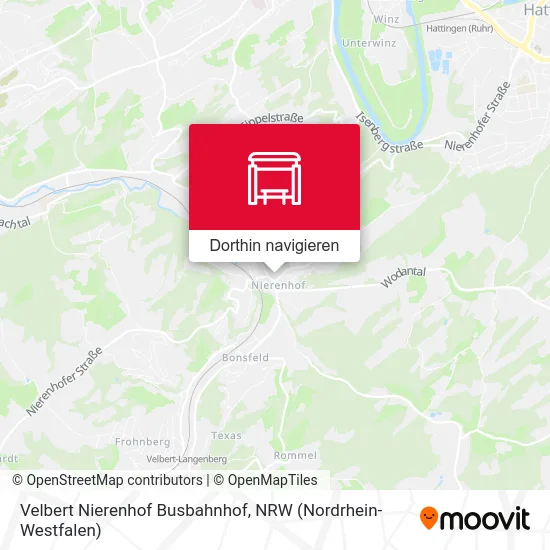 Velbert Nierenhof Busbahnhof Karte