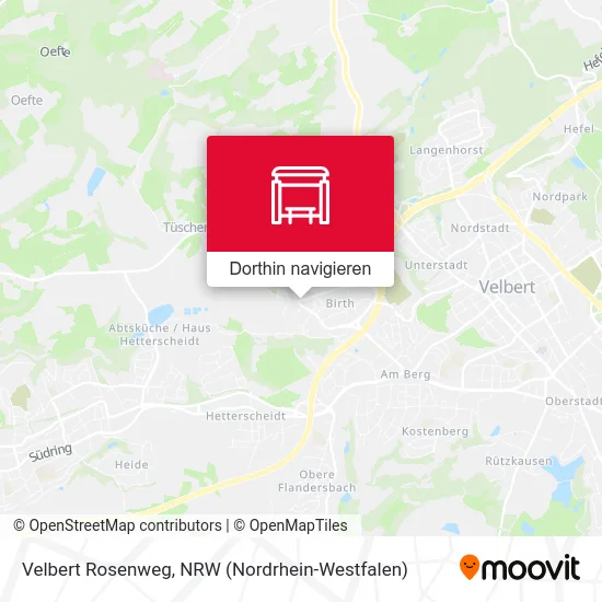 Velbert Rosenweg Karte