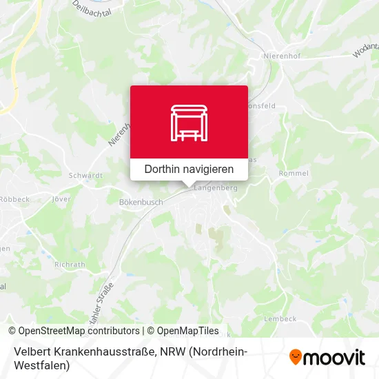 Velbert Krankenhausstraße Karte