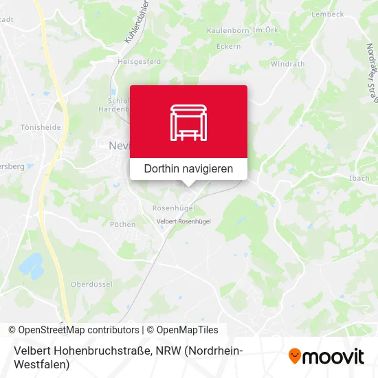 Velbert Hohenbruchstraße Karte