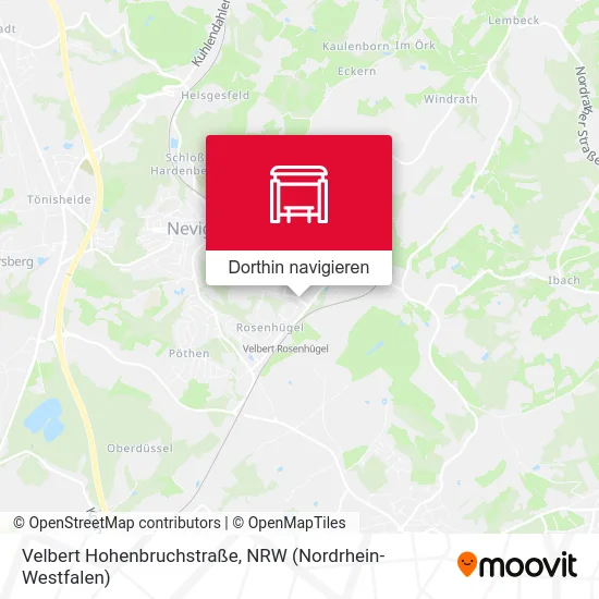 Velbert Hohenbruchstraße Karte