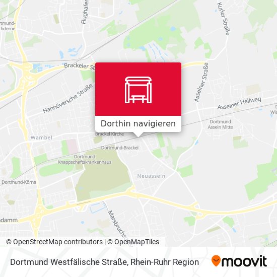 Dortmund Westfälische Straße Karte