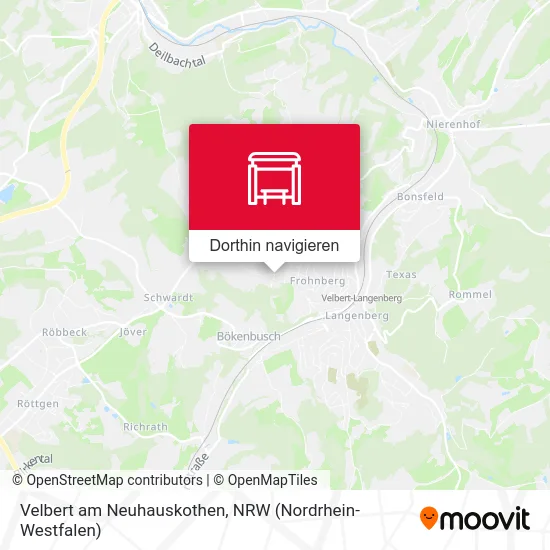 Velbert am Neuhauskothen Karte