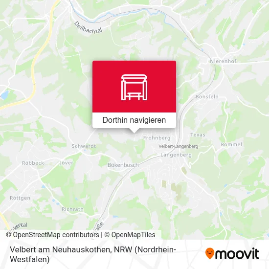 Velbert am Neuhauskothen Karte