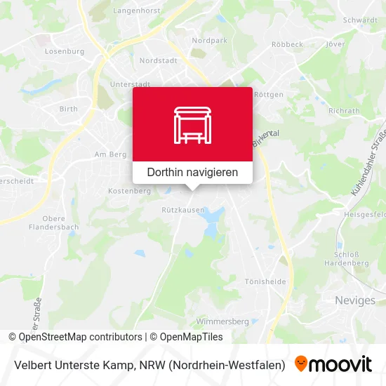 Velbert Unterste Kamp Karte