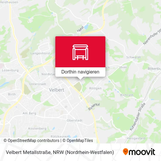 Velbert Metallstraße Karte