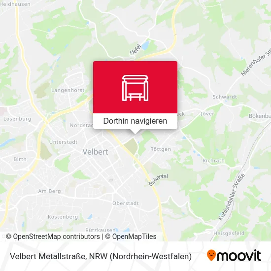 Velbert Metallstraße Karte