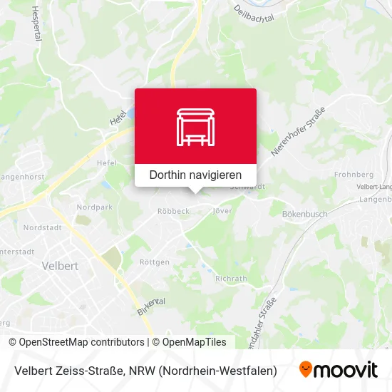 Velbert Zeiss-Straße Karte