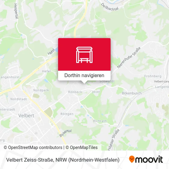 Velbert Zeiss-Straße Karte