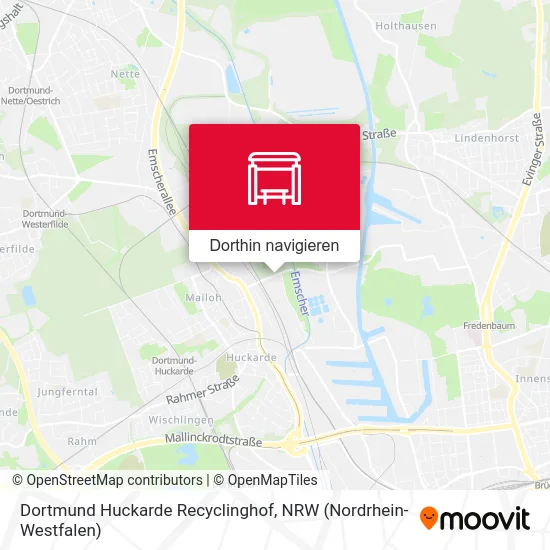 Dortmund Huckarde Recyclinghof Karte