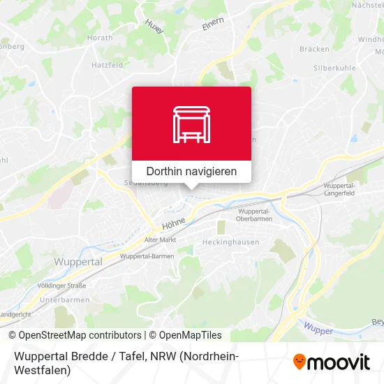 Wuppertal Bredde / Tafel Karte