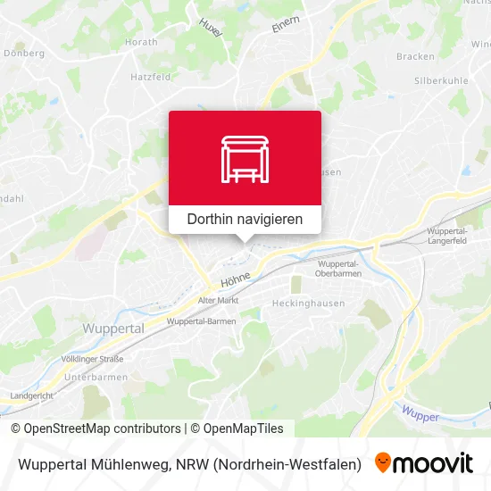 Wuppertal Mühlenweg Karte