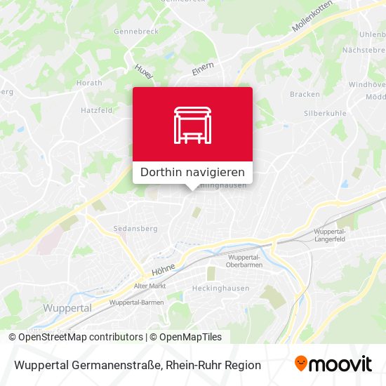 Wuppertal Germanenstraße Karte
