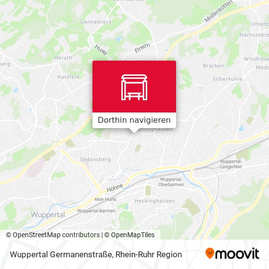 Wuppertal Germanenstraße Karte