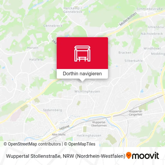 Wuppertal Stollenstraße Karte