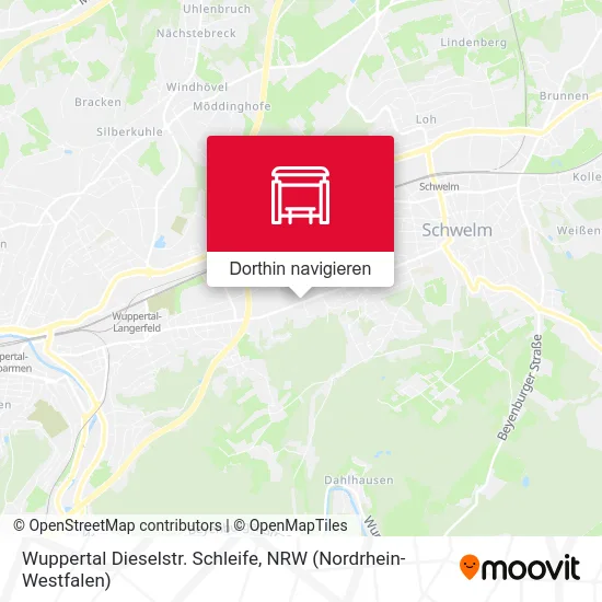 Wuppertal Dieselstr. Schleife Karte