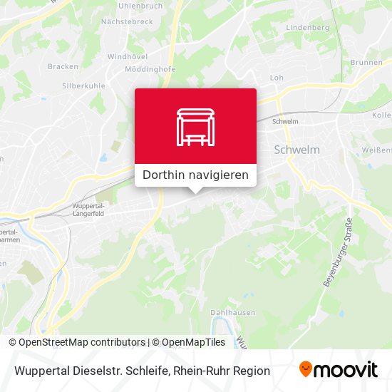 Wuppertal Dieselstr. Schleife Karte