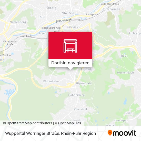 Wuppertal Worringer Straße Karte
