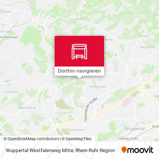 Wuppertal Westfalenweg Mitte Karte