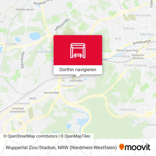 Wuppertal Zoo/Stadion Karte
