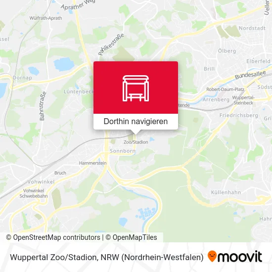 Wuppertal Zoo/Stadion Karte