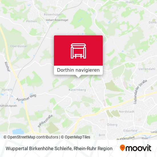 Wuppertal Birkenhöhe Schleife Karte