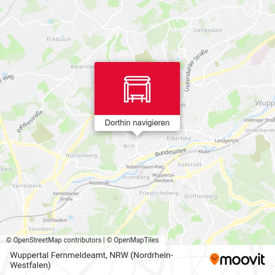 Wuppertal Fernmeldeamt Karte