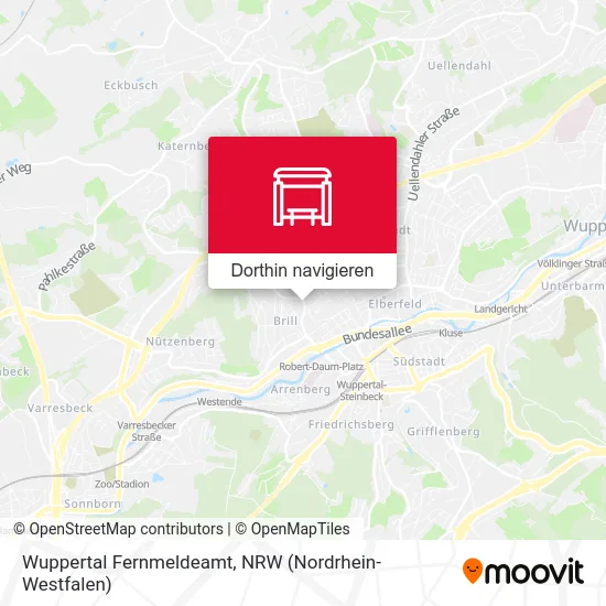 Wuppertal Fernmeldeamt Karte