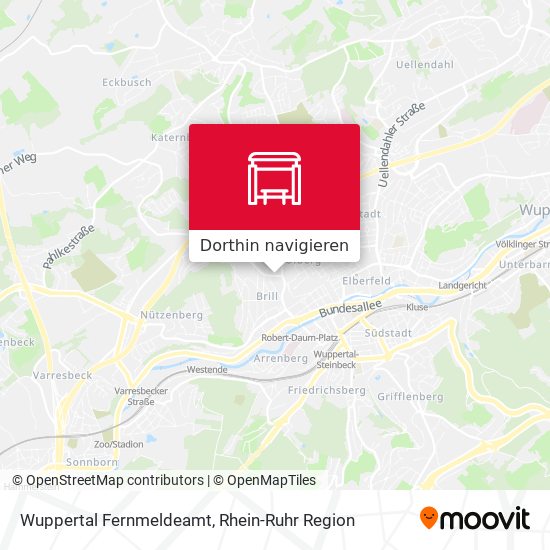 Wuppertal Fernmeldeamt Karte