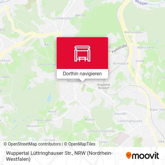 Wuppertal Lüttringhauser Str. Karte