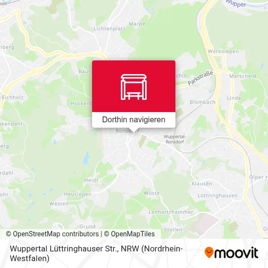 Wuppertal Lüttringhauser Str. Karte