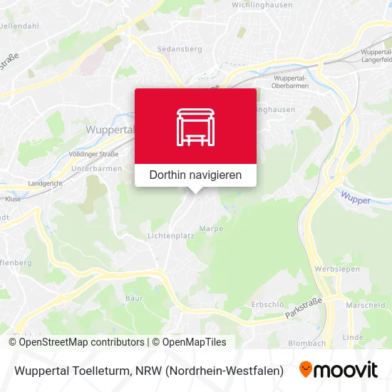 Wuppertal Toelleturm Karte