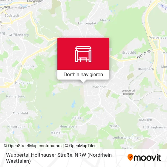 Wuppertal Holthauser Straße Karte