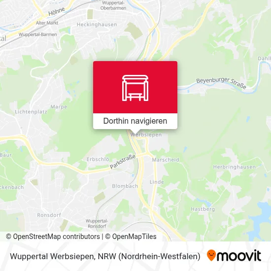 Wuppertal Werbsiepen Karte