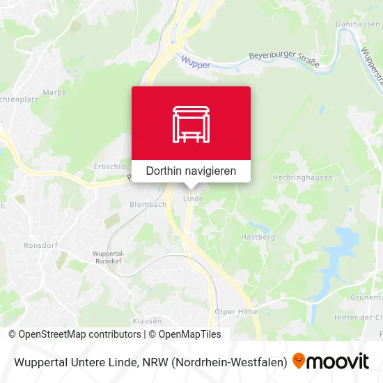 Wuppertal Untere Linde Karte