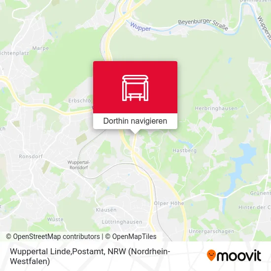 Wuppertal Linde,Postamt Karte