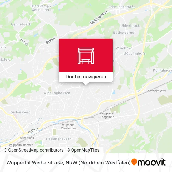 Wuppertal Weiherstraße Karte