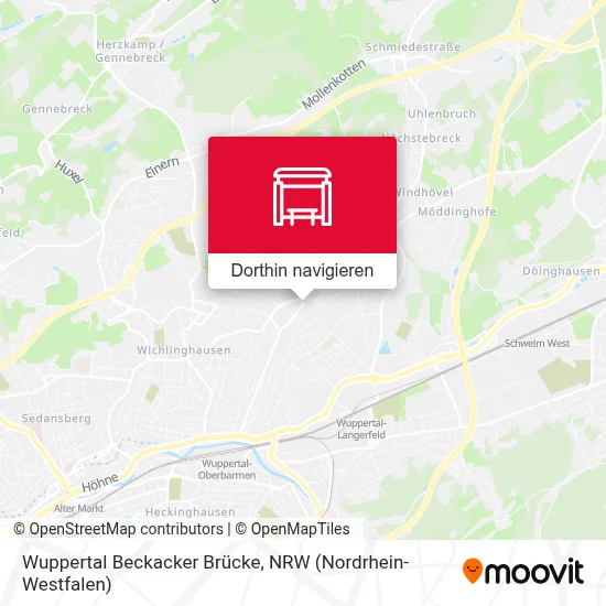 Wuppertal Beckacker Brücke Karte