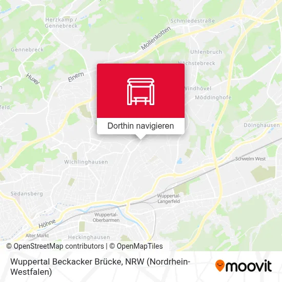 Wuppertal Beckacker Brücke Karte