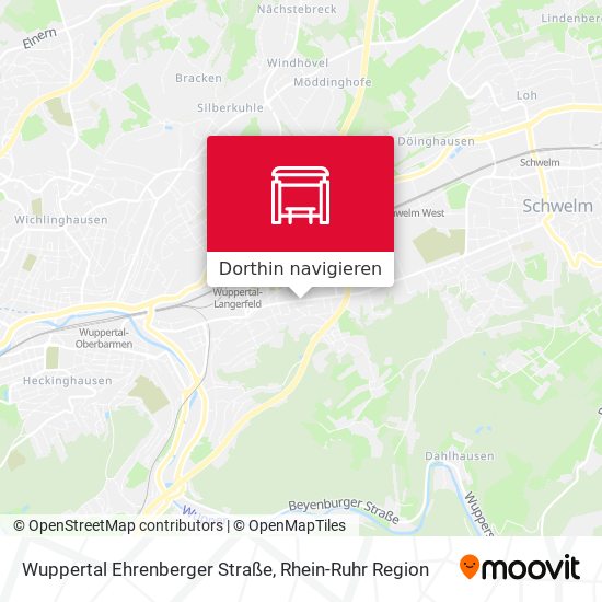 Wuppertal Ehrenberger Straße Karte