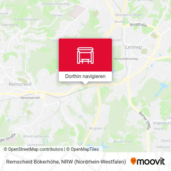 Remscheid Bökerhöhe Karte