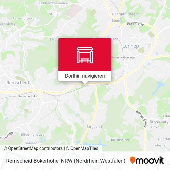 Remscheid Bökerhöhe Karte